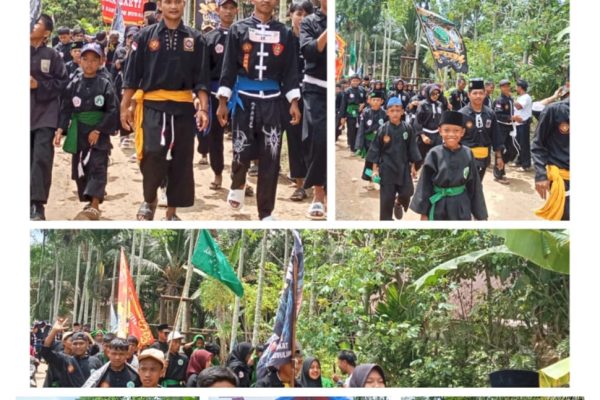 Gabungan Pendekar Ikuti Pawai HUT RI Desa Benakat Minyak
