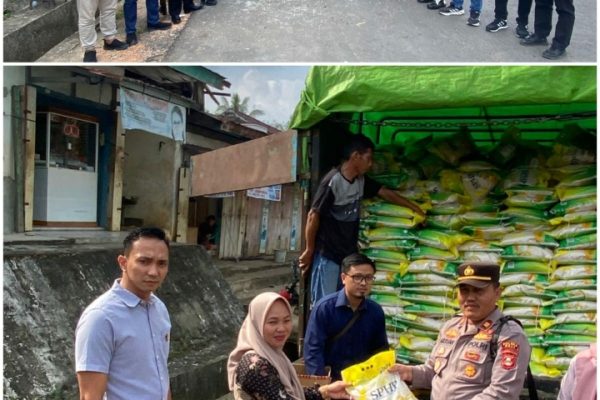 POLRES PALI KAWAL KETAT GERAKAN PANGAN MURAH DI TANAH ABANG, 1.214 SAK BERAS TERJUAL UNTUK RAKYAT